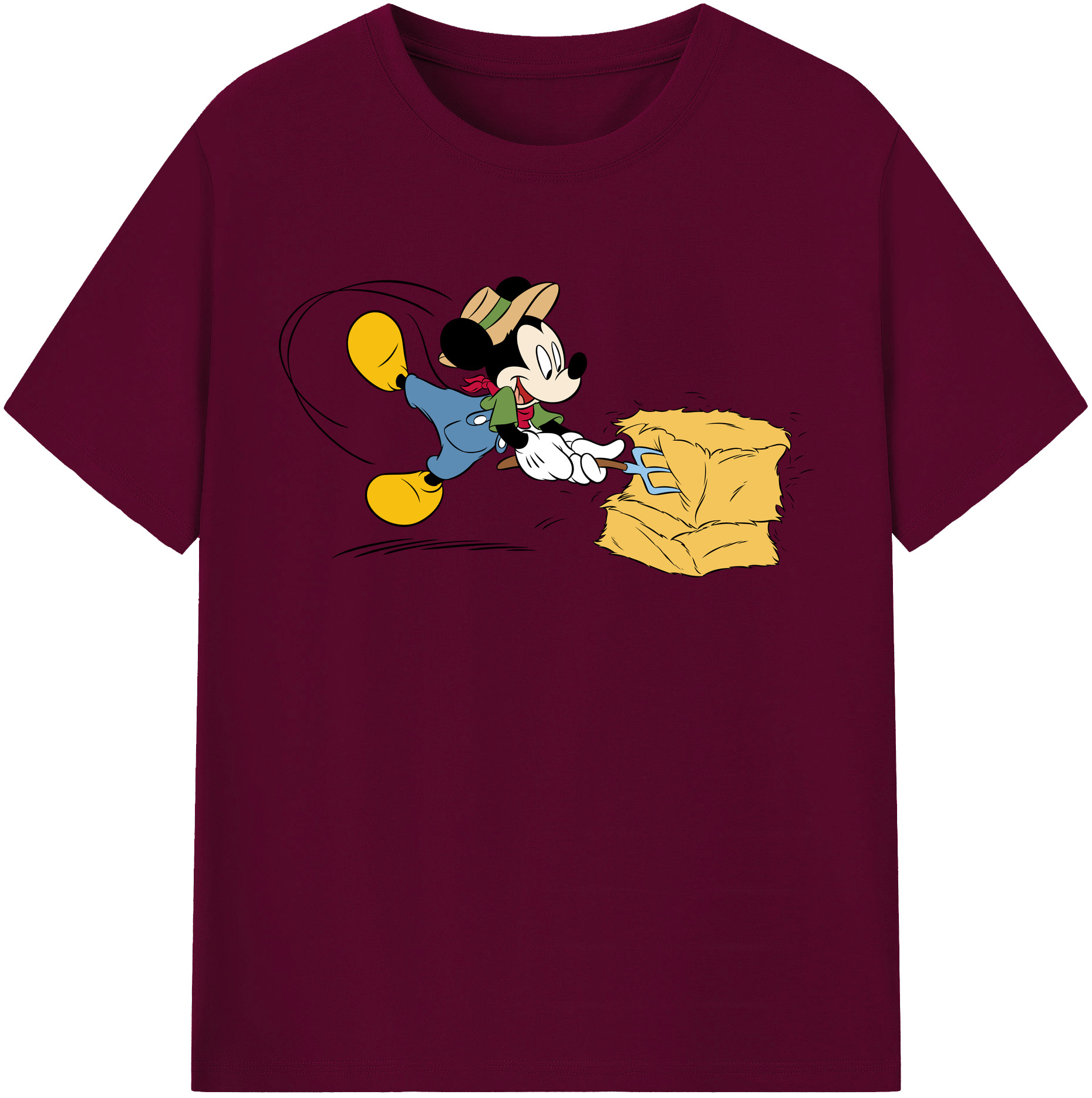 （画像用） ミッキーマウス Mickey Mouse レディースカジュアルプリントTシャツ（綿100％）